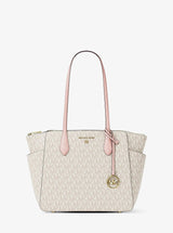 Michael Kors Marilyn Medium Signature Logo Tote Bag Pwd Blsh Mlt