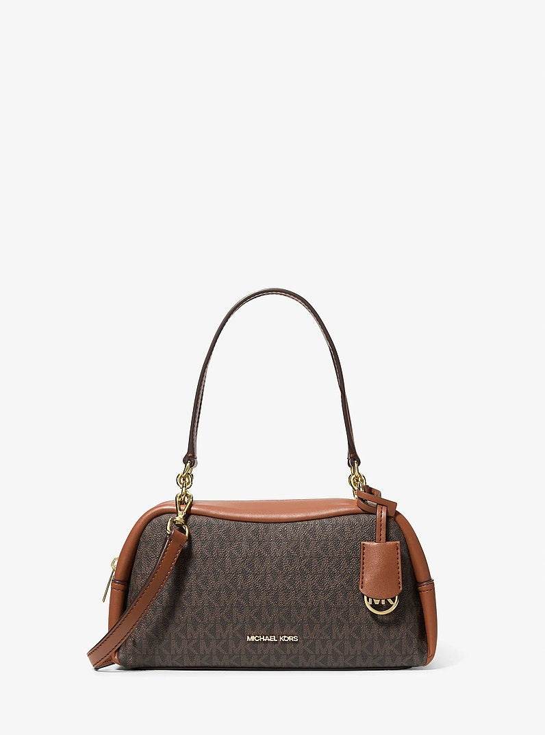 Michael Kors Cecily Small Signature Logo Shoulder Bag Brown