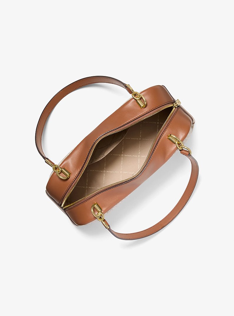 Michael Kors Cecily Medium Signature Logo Shoulder Bag Vanilla