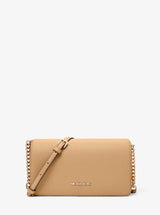 Michael Kors Jet Set Travel Medium Pebbled Leather Crossbody Bag Camel