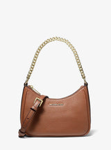 Michael Kors Jet Set Travel Small Pebbled Leather Convertible Crossbody Bag Luggage