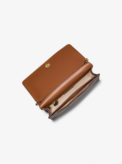 Jet Set Medium Signature Logo Crossbody Bag Brown Brown