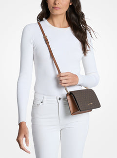 Jet Set Medium Signature Logo Crossbody Bag Brown Brown