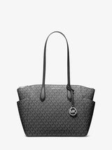Michael Kors Marilyn Medium Signature Logo Tote Bag Black