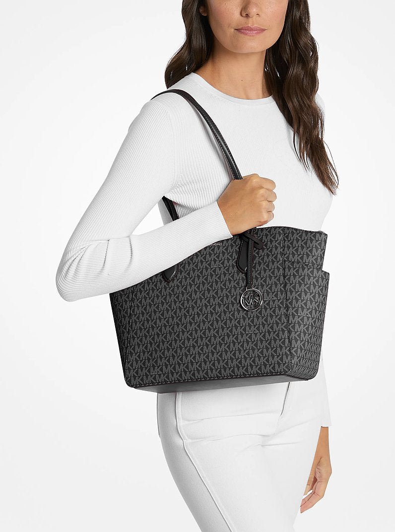 Michael Kors Marilyn Medium Signature Logo Tote Bag Black