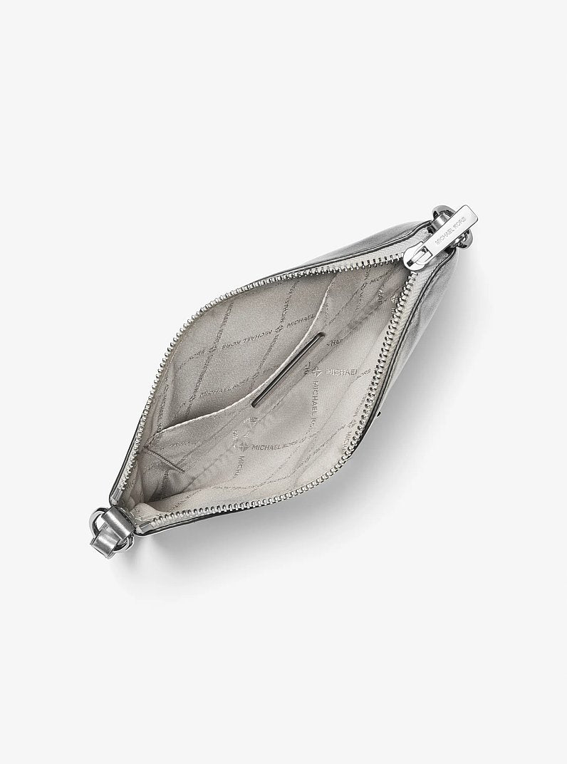 Michael Kors Jet Set Small Metallic Wristlet Silver