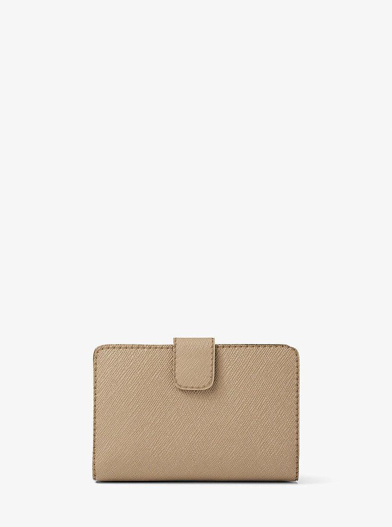 Michael Kors Medium Crossgrain Leather Wallet Camel