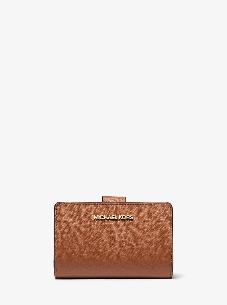 Michael Kors Medium Crossgrain Leather Wallet Luggage