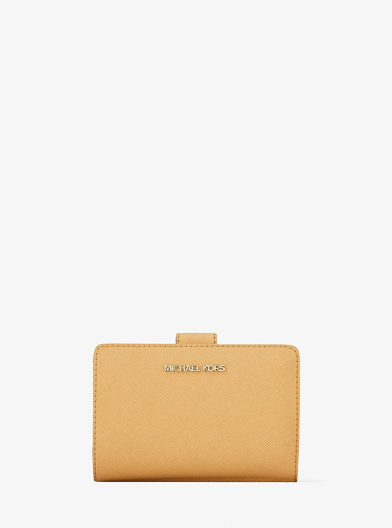 Michael Kors Medium Crossgrain Leather Wallet Honeywheat