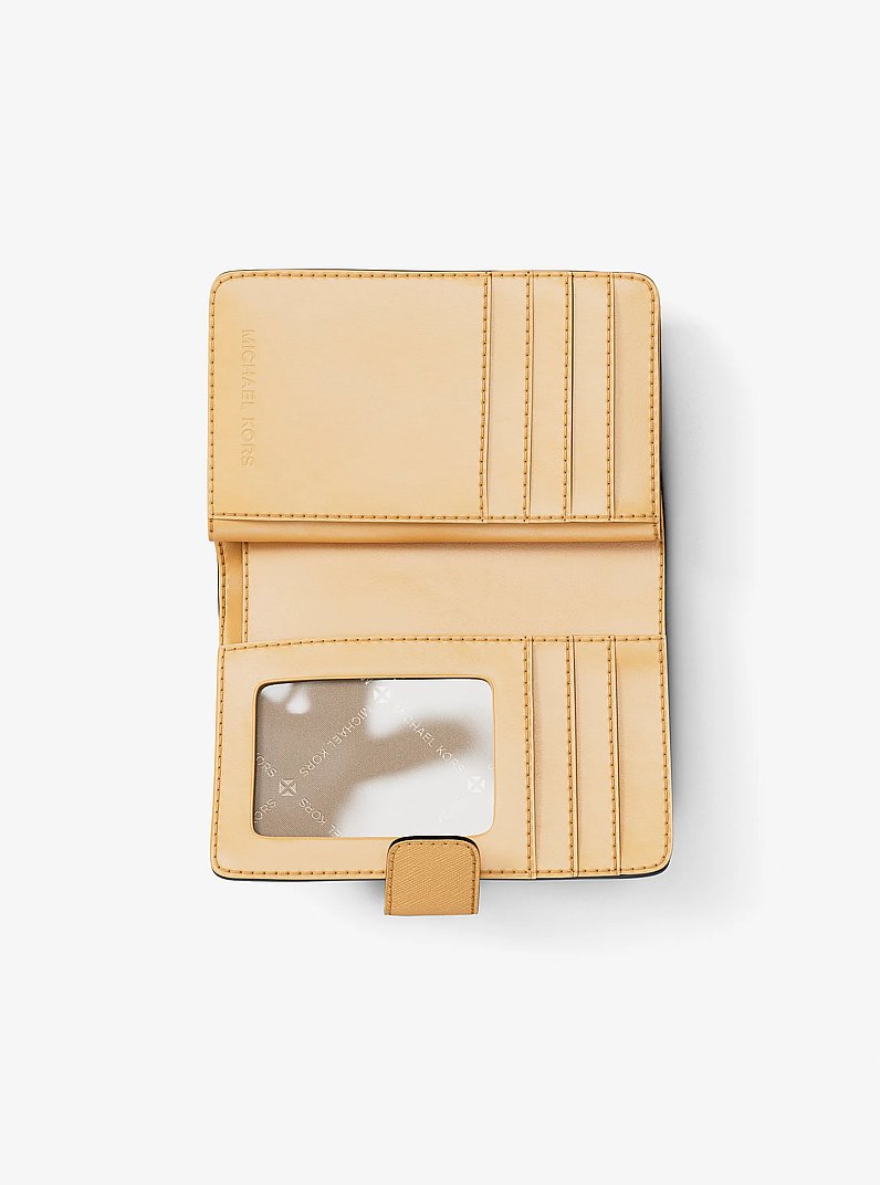Michael Kors Medium Crossgrain Leather Wallet Honeywheat
