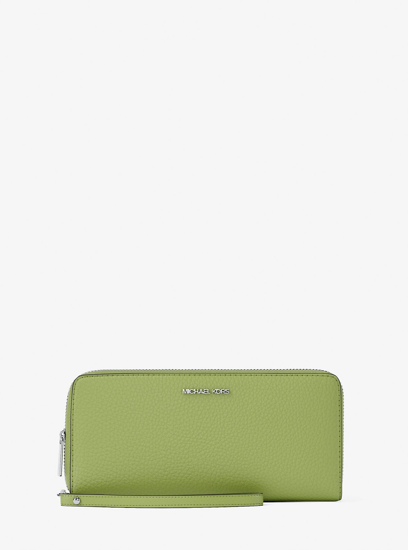 Michael Kors Large Pebbled Leather Continental Wallet Lime