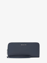 Michael Kors Large Pebbled Leather Continental Wallet Navy