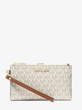 Michael Kors Jet Set Travel Signature Logo Smartphone Wallet Vanilla