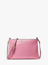 Michael Kors Trisha Medium Pebbled Leather Crossbody Bag Carnation