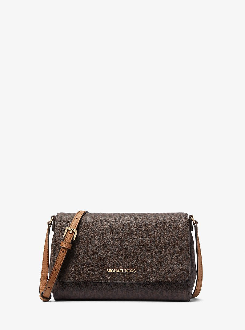 Michael Kors Medium Logo Convertible Crossbody Bag Brown
