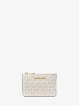Michael Kors Jet Set Travel Small Signature Logo Coin Purse Vanilla