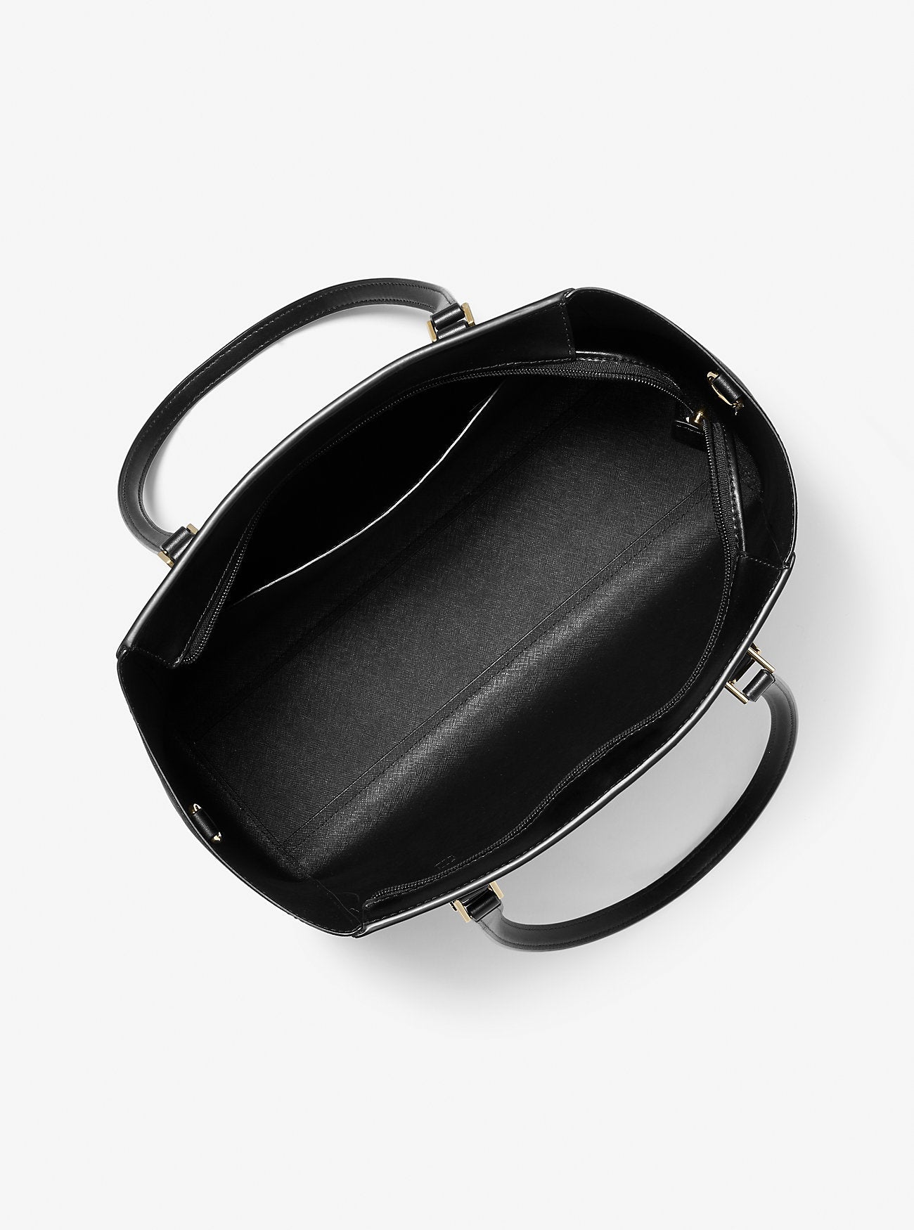 Charlotte Large Saffiano Leather 3-in-1 Tote Bag Black Black