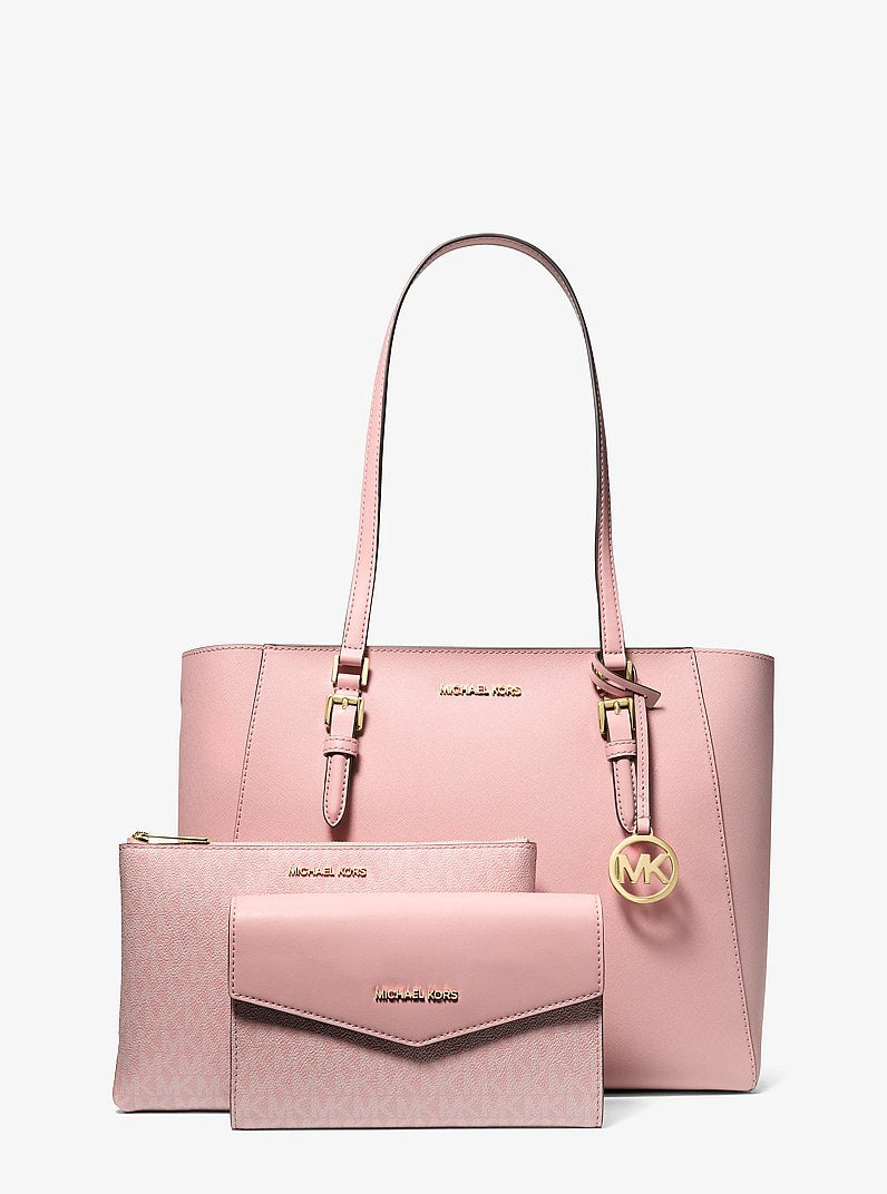 Michael Kors Charlotte Large Saffiano Leather 3-in-1 Tote Bag Powder Blush