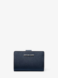 Medium Saffiano Leather Wallet Navy Navy