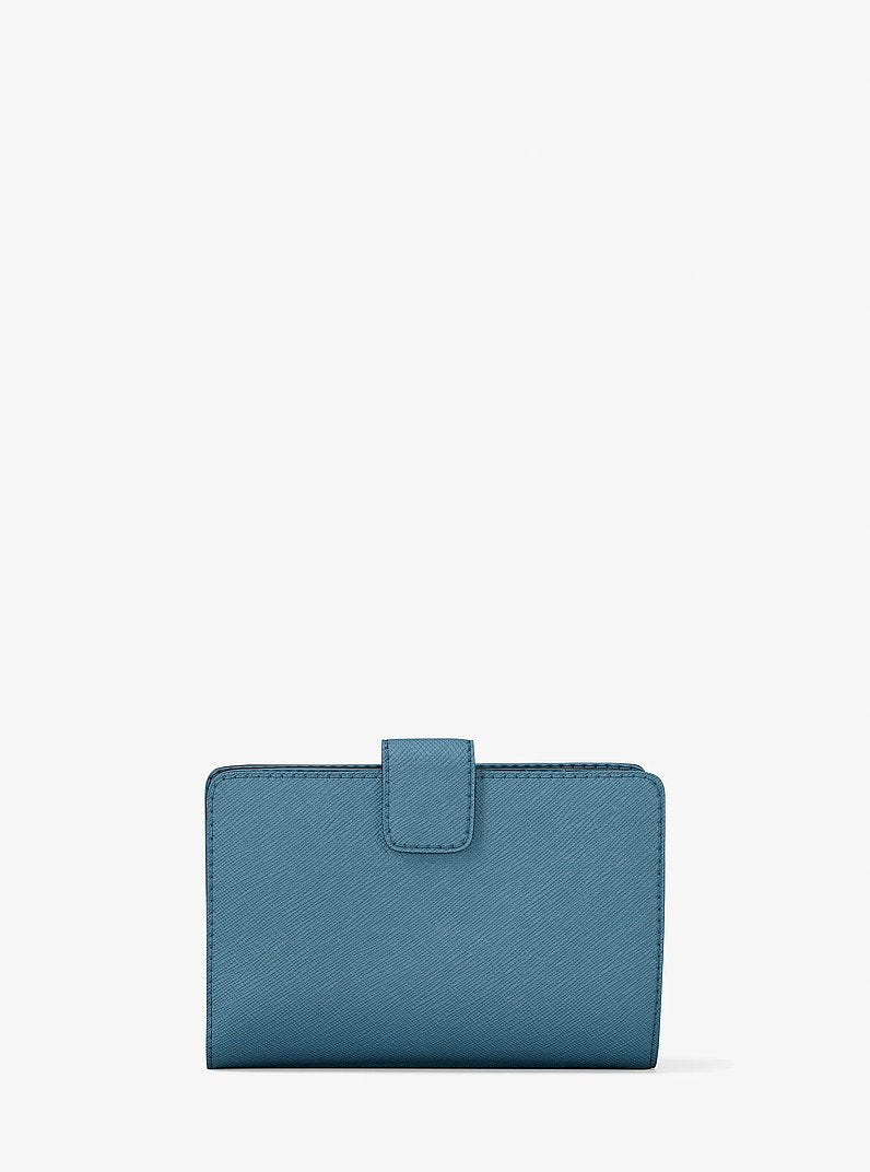 Michael Kors Medium Saffiano Leather Wallet Denim
