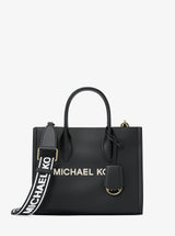 Michael Kors Mirella Small Pebbled Leather Convertible Crossbody Bag Black
