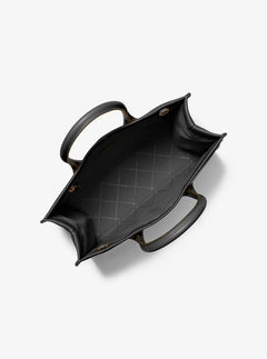 Mirella Medium Pebbled Leather Tote Bag Black Black