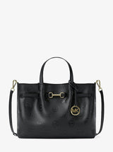 Michael Kors Carson Medium Logo Debossed Satchel Black