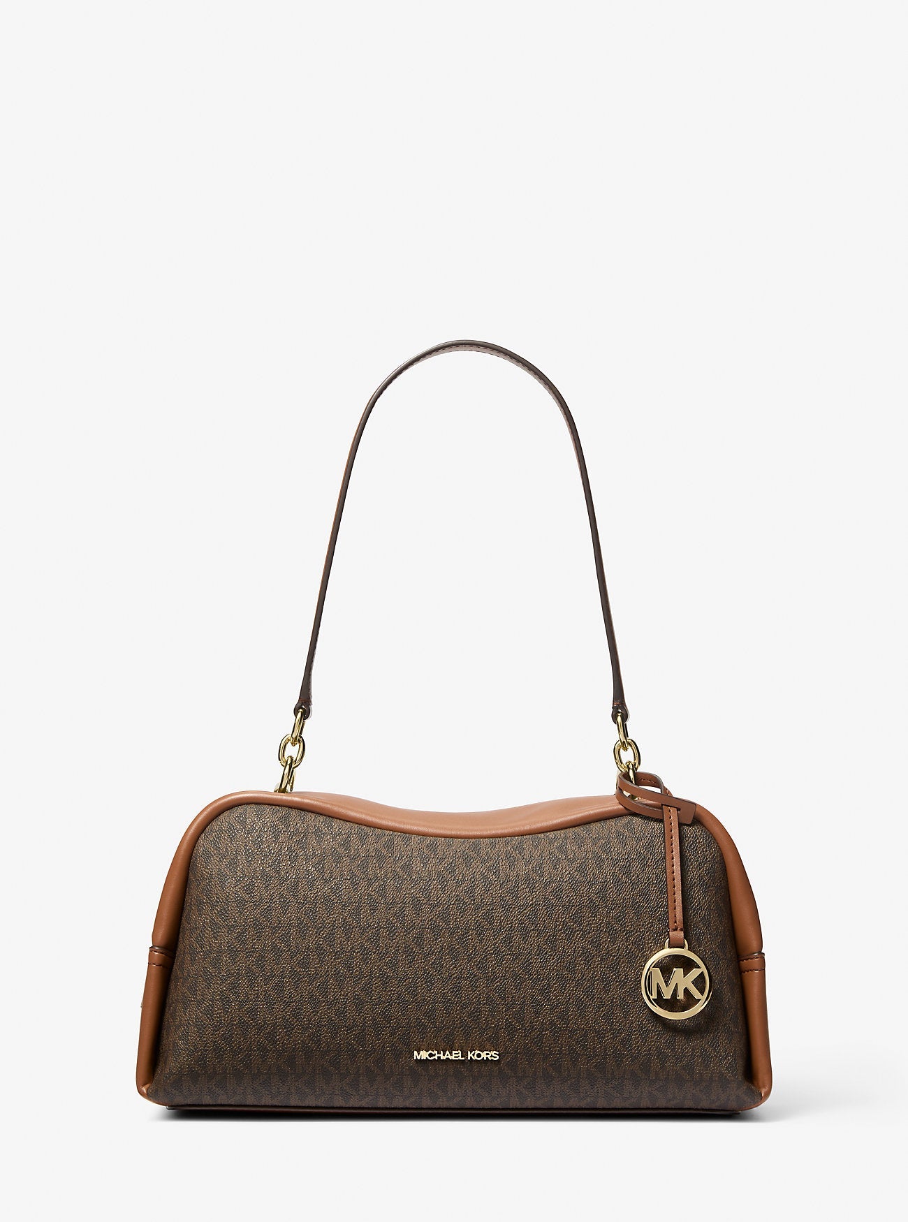 Michael Kors Cecily Medium Signature Logo Shoulder Bag Brown