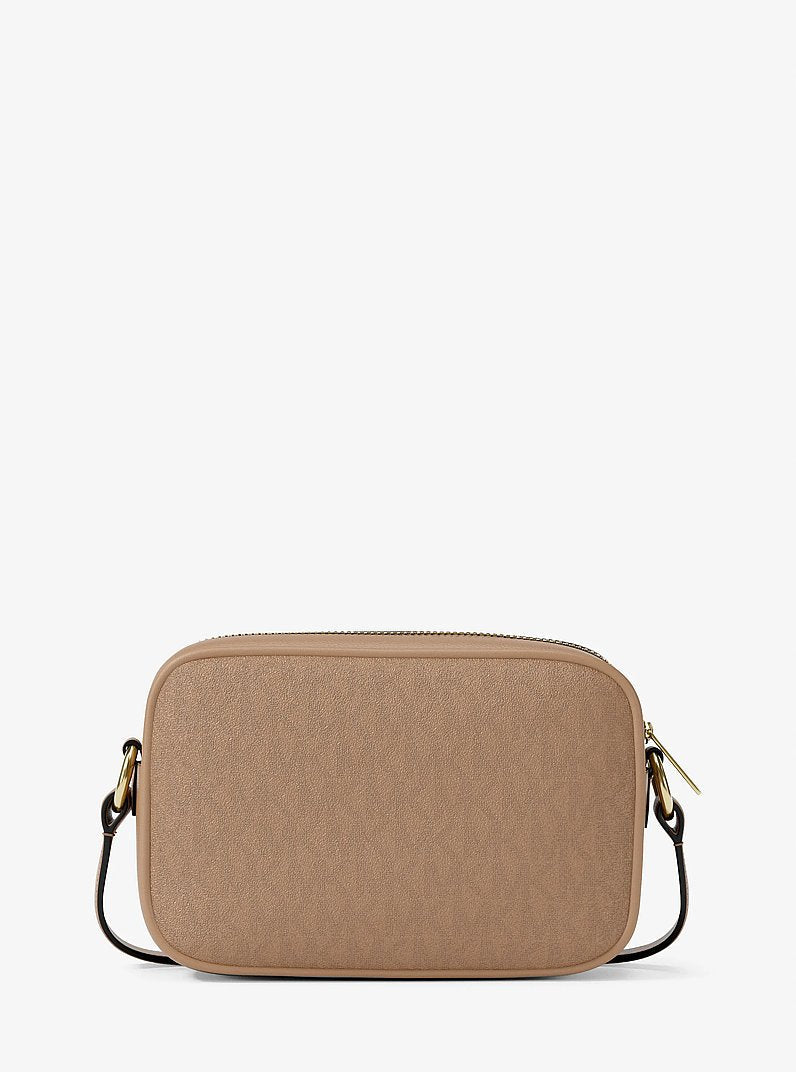 Michael Kors Jet Set Small Signature Logo Camera Crossbody Bag Camel