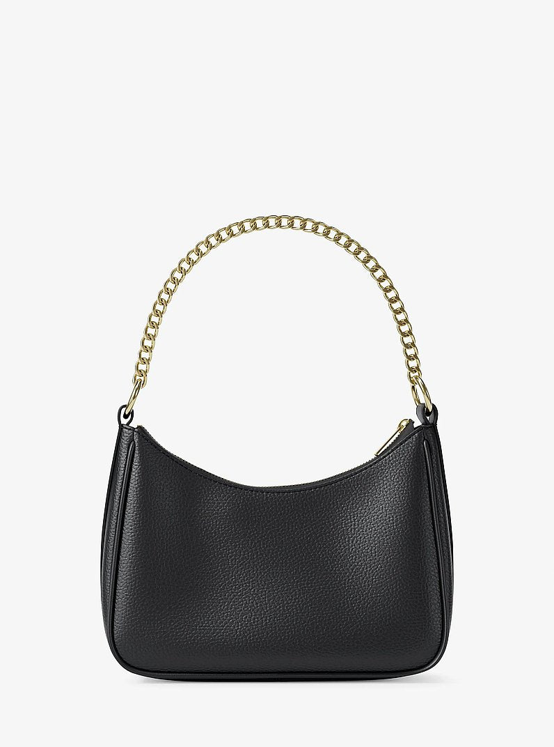 Michael Kors Jet Set Large Pebbled Leather Convertible Crossbody Bag Black