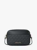 Michael Kors Jet Set Small Signature Logo Camera Crossbody Bag Black