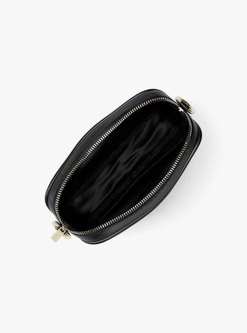 Michael Kors Jet Set Small Signature Logo Camera Crossbody Bag Black
