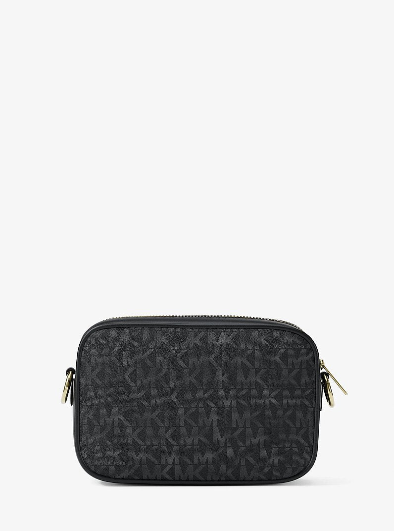 Michael Kors Jet Set Small Signature Logo Camera Crossbody Bag Black