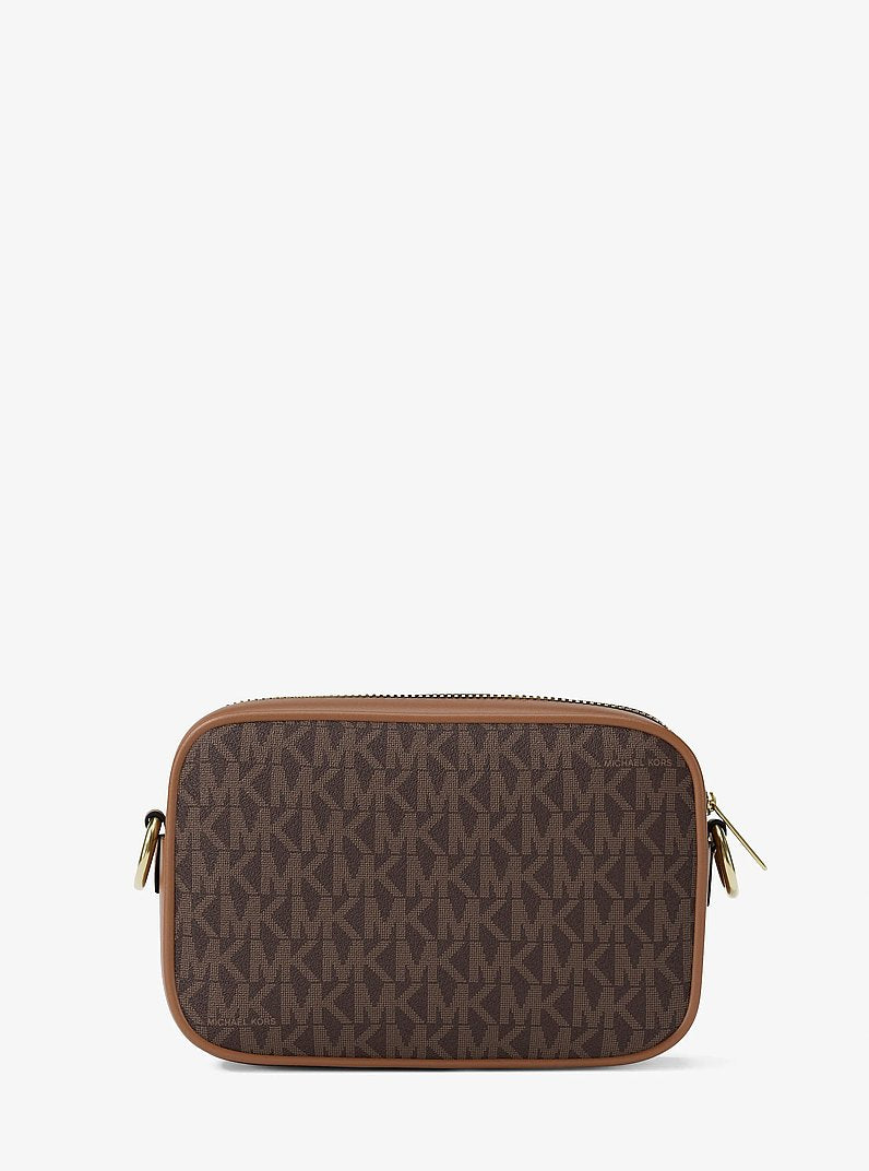 Michael Kors Jet Set Small Signature Logo Camera Crossbody Bag Brown