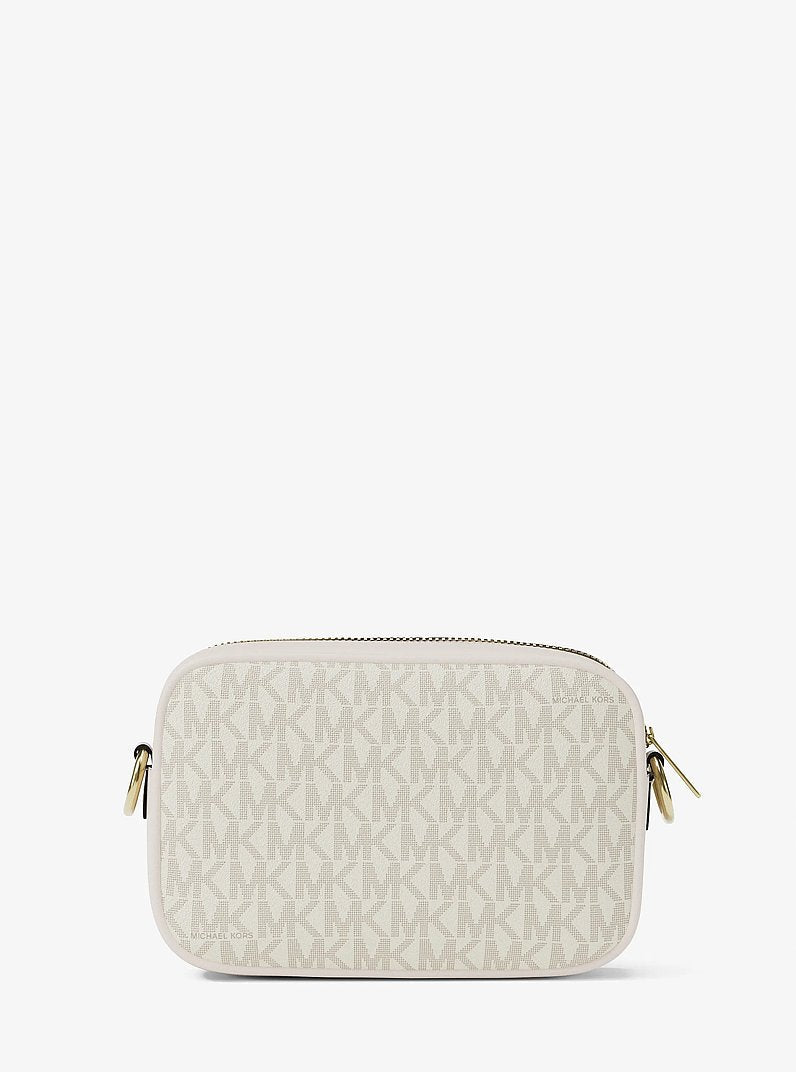 Michael Kors Jet Set Small Signature Logo Camera Crossbody Bag Lt Crm Multi