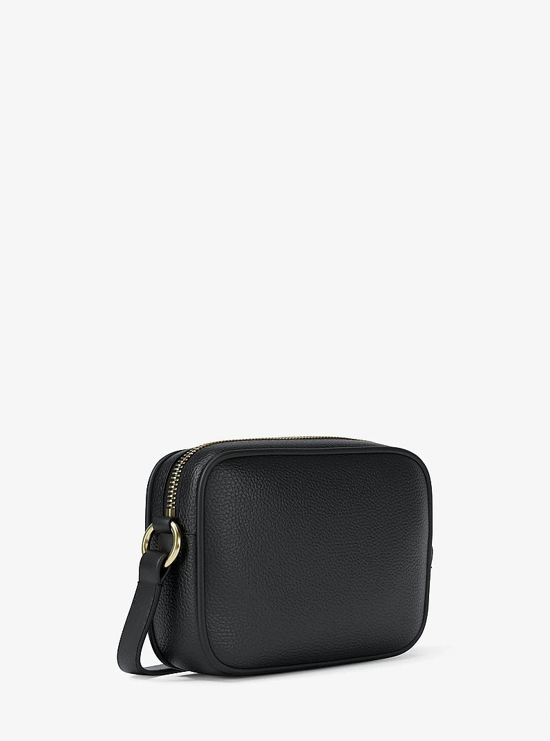 Michael Kors Jet Set Small Pebbled Leather Camera Crossbody Bag Black