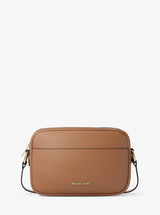 Michael Kors Jet Set Pebbled Leather Camera Crossbody Bag Luggage