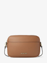 Michael Kors Jet Set Large Pebbled Leather Camera Crossbody Bag Luggage