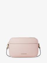 Michael Kors Jet Set Pebbled Leather Camera Crossbody Bag Powder Blush