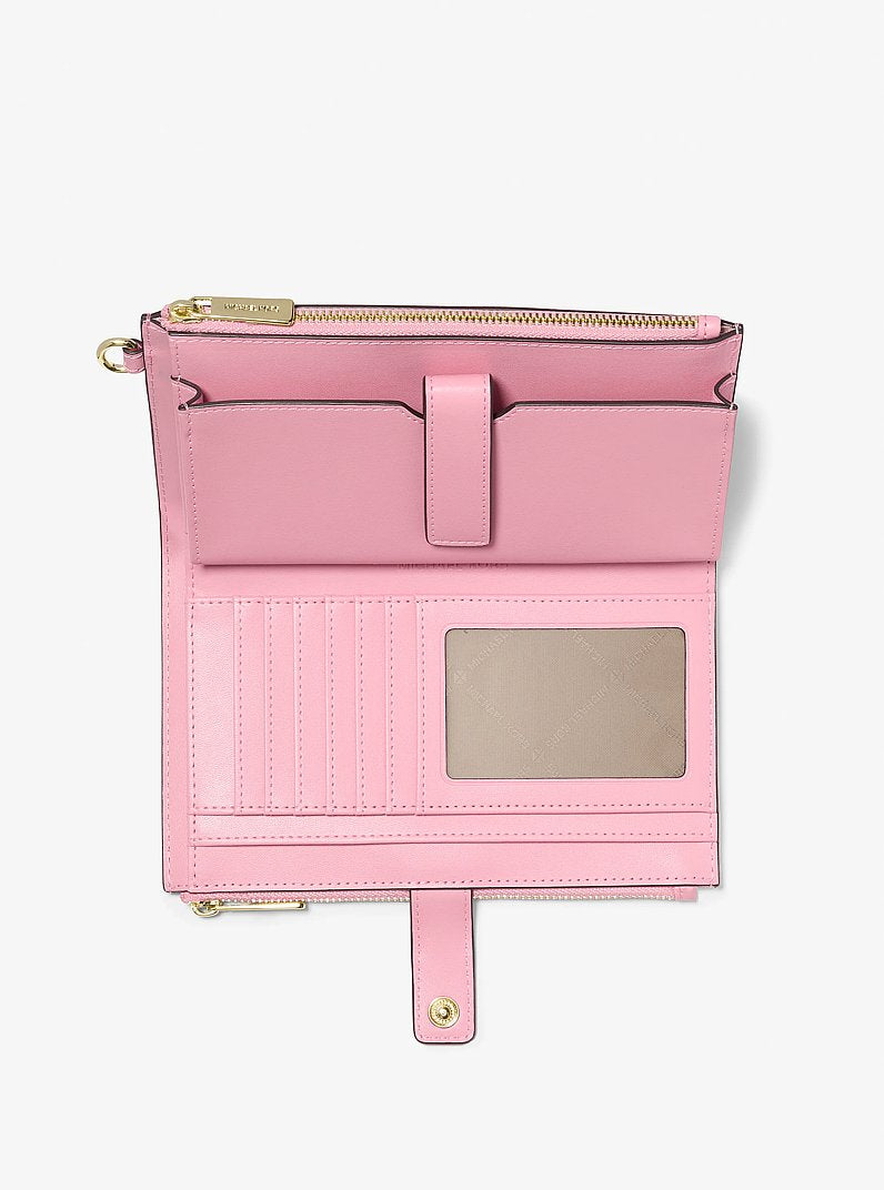 Michael Kors Jet Set Large Ombre Signature Logo Wristlet Carnation