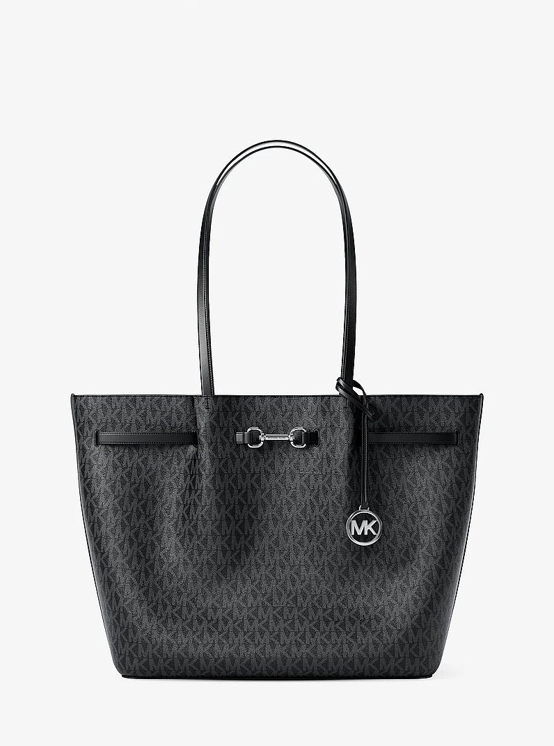 Michael Kors Carson Large Signature Logo Tote Bag Black