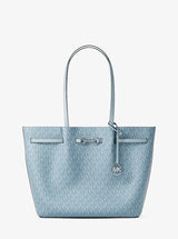 Michael Kors Carson Large Signature Logo Tote Bag Pale Ocean