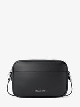 Michael Kors Jet Set Large Pebbled Leather Camera Crossbody Bag Black