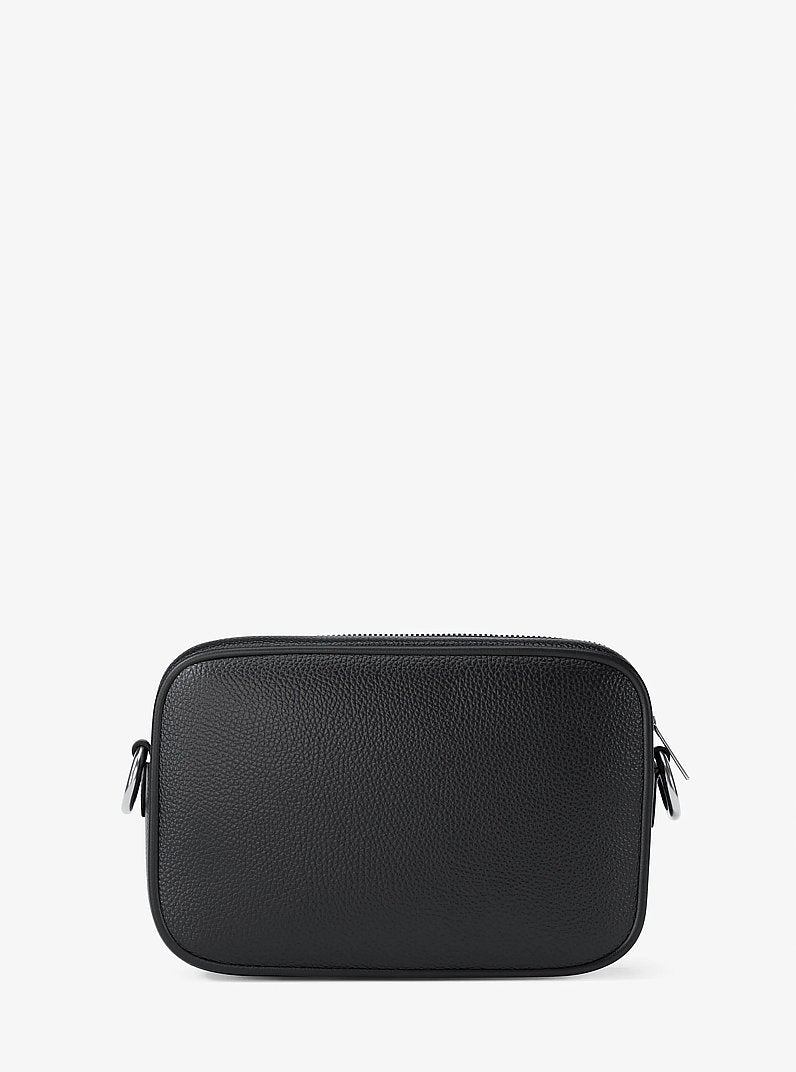 Michael Kors Jet Set Large Pebbled Leather Camera Crossbody Bag Black