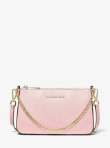 Michael Kors Jet Set Medium Saffiano Leather Crossbody Bag Powder Blush