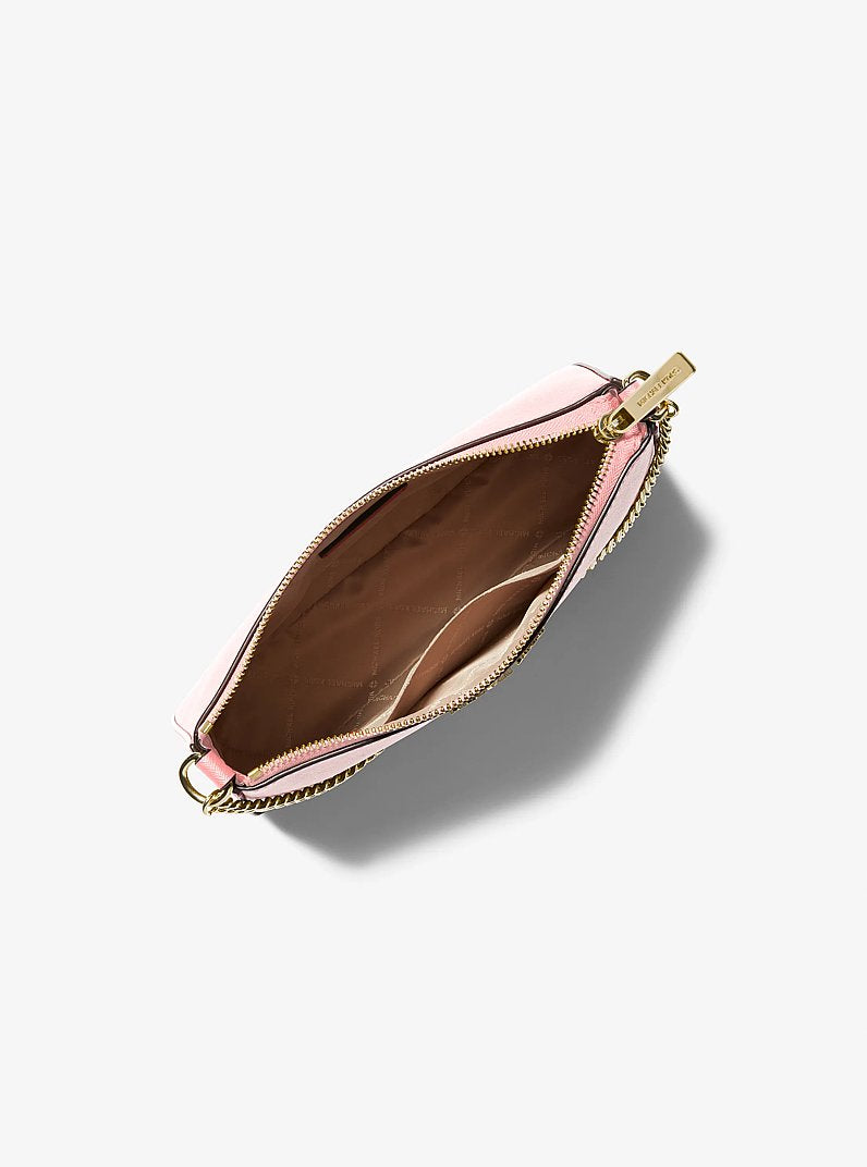Michael Kors Jet Set Medium Saffiano Leather Crossbody Bag Powder Blush