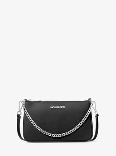 Jet Set Medium Saffiano Leather Crossbody Bag Black Black