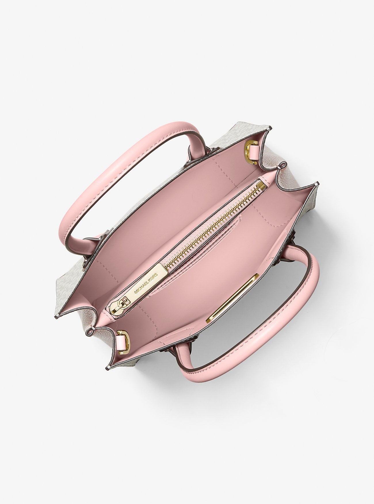 Mercer Medium Logo and Leather Accordion Crossbody Bag Pwd Blsh Mlt Pwd Blsh Mlt