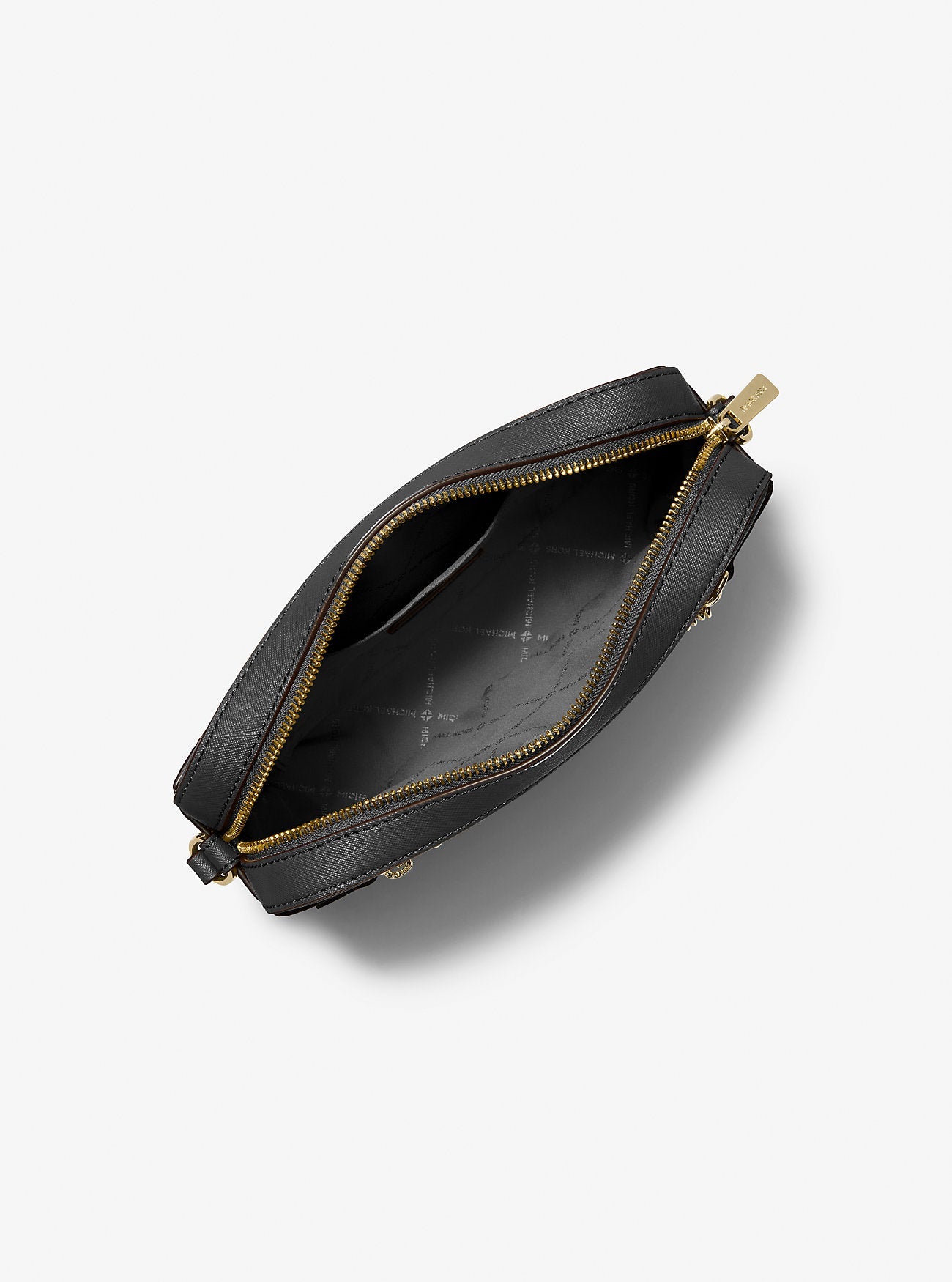 Jet Set Large Saffiano Leather Crossbody Bag Black Black