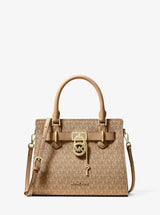 Michael Kors Hamilton Small Signature Logo Satchel Camel